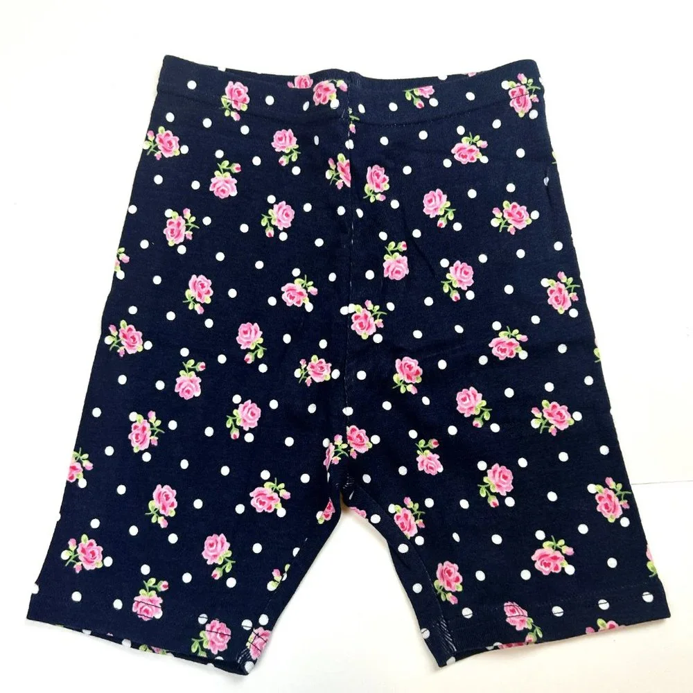NWT Gymboree Girl Rose Print Bike Short & Rose Corsage A-Line Top Size 9